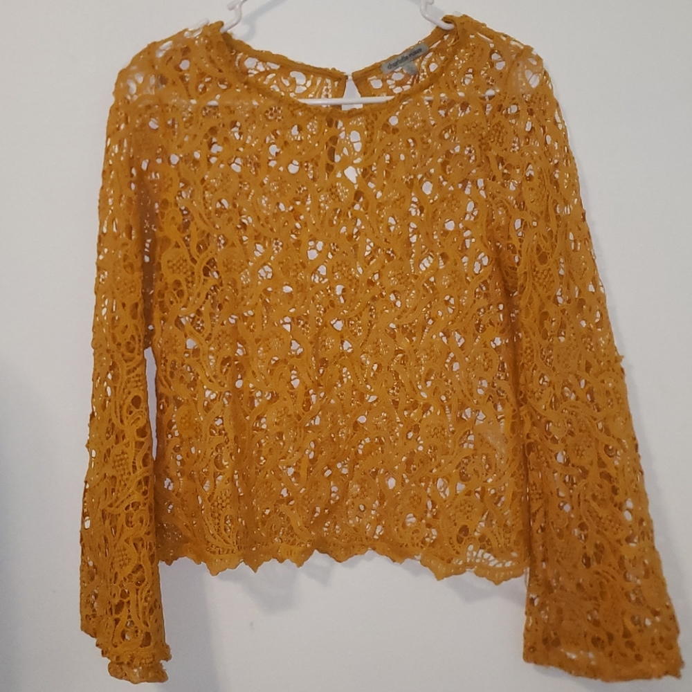Yellow See-through Top